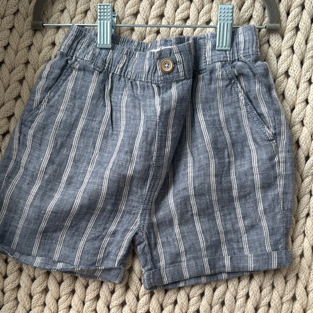 Striped Gray Kids Shorts